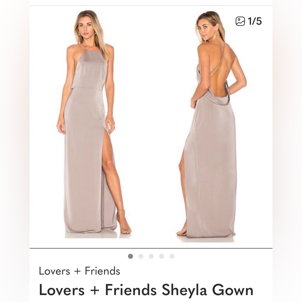 Lovers + Friends Sheyla Dress- Taupe in color.. excellent condition